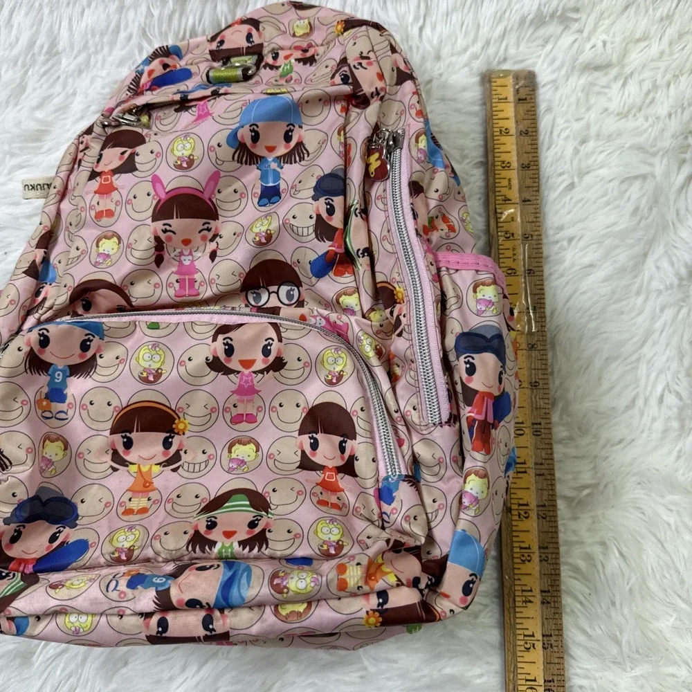 Vintage Harajuku Lovers Pink Backpack Y2K‎ Gwen Stefani Character Print Bag